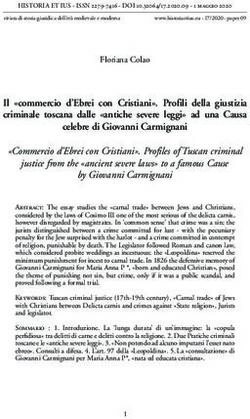 Il "commercio d'Ebrei con Cristiani". Profili della giustizia criminale toscana dalle "antiche severe leggi" ad una Causa celebre di Giovanni ...