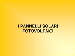 I PANNELLI SOLARI FOTOVOLTAICI