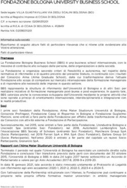 FONDAZIONE BOLOGNA UNIVERSITY BUSINESS SCHOOL