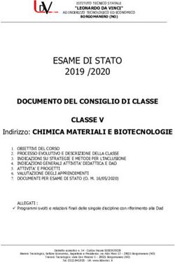 ESAME DI STATO 2019 /2020 - DOCUMENTO DEL CONSIGLIO DI CLASSE CLASSE V - Istituto Tecnico Statale Leonardo da Vinci