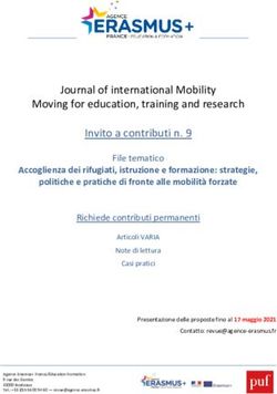 Journal of international Mobility Moving for education, training and research Invito a contributi n. 9
