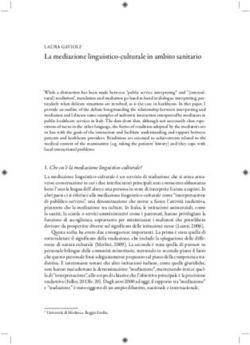 LA MEDIAZIONE LINGUISTICO-CULTURALE IN AMBITO SANITARIO - AITLA