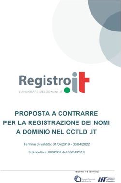 PROPOSTA A CONTRARRE PER LA REGISTRAZIONE DEI NOMI A DOMINIO NEL CCTLD .IT - Termine di validità: 01/05/2019 - 30/04/2022 Protocollo n. 0002869 ...