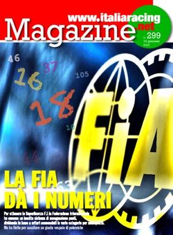 LA FIA DÀ I NUMERI - Italiaracing
