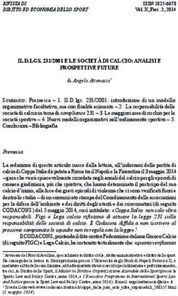 IL D.LGS. 231/2001 E LE SOCIETÀ DI CALCIO: ANALISI E PROSPETTIVE FUTURE