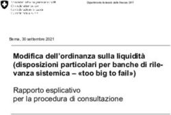 Modifica dell'ordinanza sulla liquidit&agrave; (disposizioni particolari per banche di rile-vanza sistemica - "too big to fail") Rapporto esplicativo ...
