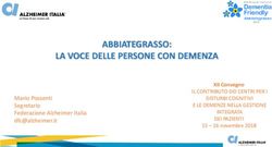 ABBIATEGRASSO: LA VOCE DELLE PERSONE CON DEMENZA - IL CONTRIBUTO DEI CENTRI PER I DISTURBI COGNITIVI - EpiCentro