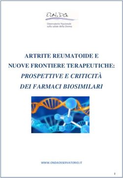 PROSPETTIVE E CRITICITÀ DEI FARMACI BIOSIMILARI - ARTRITE REUMATOIDE E NUOVE FRONTIERE TERAPEUTICHE