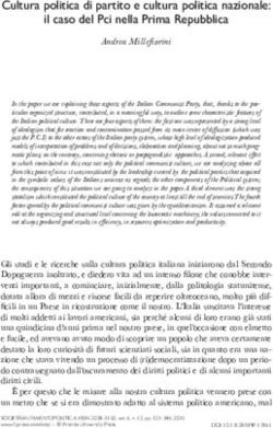 Cultura politica di partito e cultura politica nazionale: il caso del Pci nella Prima Repubblica - FUPRESS