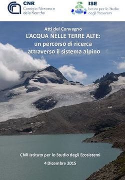 L'ACQUA NELLE TERRE ALTE: un percorso di ricerca attraverso il sistema alpino Atti del Convegno - OpenPub