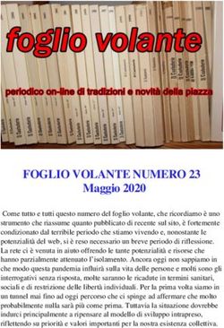 FOGLIO VOLANTE NUMERO 23 - Maggio 2020 - rivista il ...