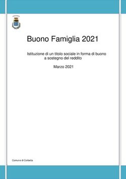 Buono Famiglia 2021 Istituzione di un titolo sociale in forma di buono a sostegno del reddito Marzo 2021 - Corbetta