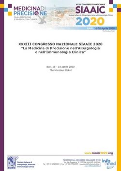 XXXIII CONGRESSO NAZIONALE SIAAIC 2020 - "La Medicina di Precisione nell'Allergologia e nell'Immunologia Clinica" Bari, 16 - 18 aprile 2020 The ...