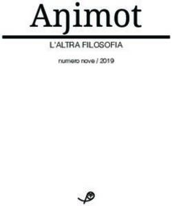 Aŋimot L'ALTRA FILOSOFIA - numero nove / 2019 - SIstema RIviste Open access