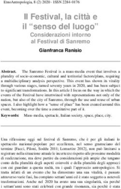 Il Festival, la città e il "senso del luogo" - Considerazioni intorno al Festival di Sanremo
