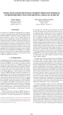 STIMA DI FEATURE SPETTRALI DI HRTF MEDIANTE MODELLI ANTROPOMETRICI NON LINEARI PER LA RESA DI AUDIO 3D