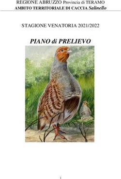 PIANO di PRELIEVO STAGIONE VENATORIA 2021/2022 - REGIONE ABRUZZO Provincia di TERAMO - ATC Salinello