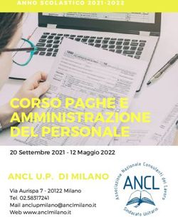 CORSO PAGHE E AMMINISTRAZIONE DEL PERSONALE - ANCL U.P. DI MILANO - ANNO SCOLASTICO 2021-2022