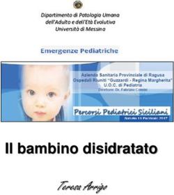 Il bambino disidratato - Teresa Arrigo - Dipartimento di Patologia Umana dell'Adulto e dell'Et&agrave; Evolutiva - Percorsi Pediatrici ...
