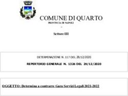 COMUNE DI QUARTO Settore III - REPERTORIO GENERALE N. 1326 DEL 29/12/2020 - Comune di ...