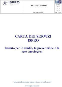 CARTA DEI SERVIZI ISPRO - Istituto per lo studio, la prevenzione e la rete oncologica