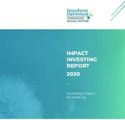 IMPACT INVESTING REPORT - 2020 Spreading impact by investing - Fondazione Social ...