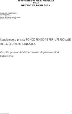 DEUTSCHE BANK S.P.A. Regolamento privacy FONDO PENSIONE PER IL PERSONALE - DELLA DEUTSCHE BANK S.p.A - Fondo Pensione DB