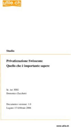 Privatizzazione Swisscom: Quello che è importante sapere - Studio lic. iur. HSG Domenico Zucchetti Documento versione: 1.0 Lugano 15 febbraio 2006