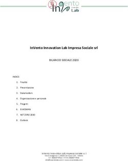 INVENTO INNOVATION LAB IMPRESA SOCIALE SRL - BILANCIO SOCIALE 2020