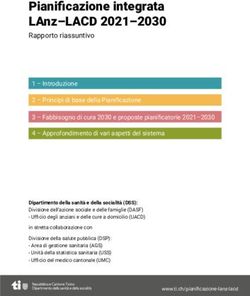 Pianificazione integrata LAnz-LACD 2021-2030 - Rapporto riassuntivo