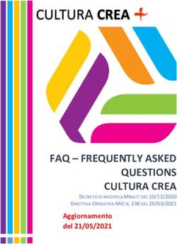 CULTURA CREA - FAQ - FREQUENTLY ASKED QUESTIONS CULTURA CREA Aggiornamento del 21/05/2021
