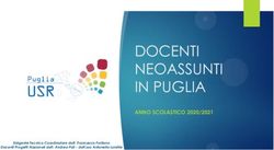 DOCENTI NEOASSUNTI IN PUGLIA - ANNO SCOLASTICO 2020/2021