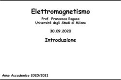 Elettromagnetismo Università degli Studi di Milano - Introduzione - INFN