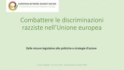 Combattere le discriminazioni razziste nell'Unione europea - Dalle misure legislative alle politiche e strategie d'azione