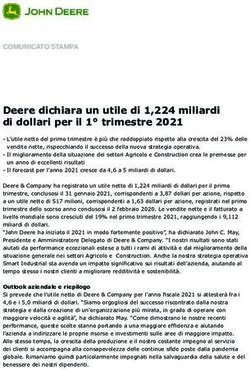 Deere dichiara un utile di 1,224 miliardi di dollari per il 1 trimestre 2021 - Assotrattori