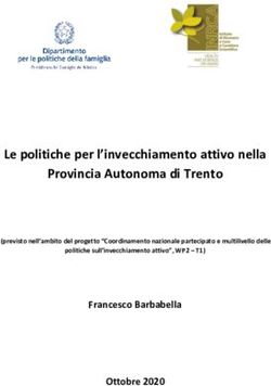 Le politiche per l'invecchiamento attivo nella Provincia Autonoma di Trento - Francesco Barbabella Ottobre 2020