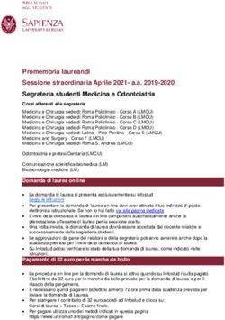 Promemoria laureandi Sessione straordinaria Aprile 2021- a.a. 2019-2020 Segreteria studenti Medicina e Odontoiatria