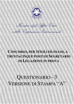 QUESTIONARIO - 3 VERSIONE DI STAMPA " A" - CONCORSO, PER TITOLI ED ESAMI, A TRENTACINQUE POSTI DI SEGRETARIO DI LEGAZIONE IN PROVA - Ministero ...