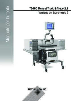 T2660 Manual Track & Trace 2.1 Versione del Documento B - Mettler Toledo
