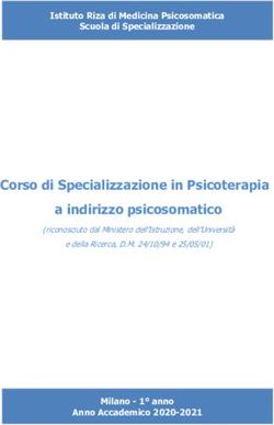 Corso di Specializzazione in Psicoterapia a indirizzo psicosomatico