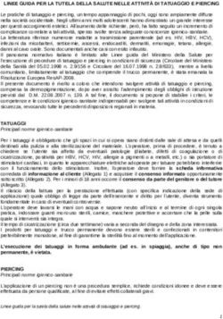 LINEE GUIDA PER LA TUTELA DELLA SALUTE NELLE ATTIVITÀ DI TATUAGGIO E PIERCING - AFORP