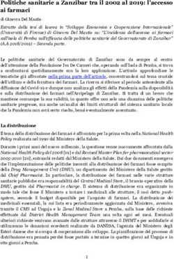 Politiche sanitarie a Zanzibar tra il 2002 al 2019: l'accesso ai farmaci
