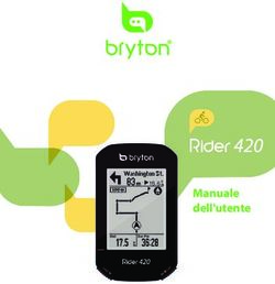 Manuale dell'utente - Ciclo Promo Components