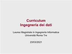 Curriculum Ingegneria dei dati - Laurea Magistrale in Ingegneria Informatica Universit&agrave; Roma Tre 23/03/2021 - Sezione di Informatica e ...