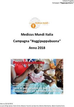 Medicus Mundi Italia Campagna "#oggipappabuona" Anno 2018