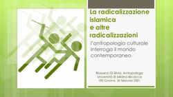 La radicalizzazione islamica e altre radicalizzazioni - l'antropologia culturale interroga il mondo contemporaneo - UTE