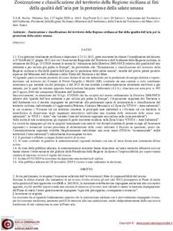 Zonizzazione e classificazione del territorio della Regione siciliana ai fini della qualità dell'aria per la protezione della salute umana ...
