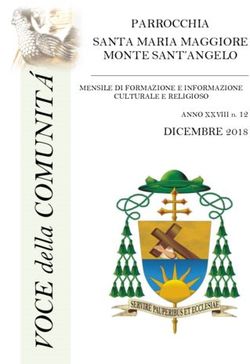 PARROCCHIA SANTA MARIA MAGGIORE MONTE SANT'ANGELO DICEMBRE 2018 - ANNO XXVIII n. 12