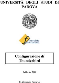 UNIVERSITÀ DEGLI STUDI DI PADOVA - Configurazione di Thunderbird Febbraio 2011 di Alessandro Pescarolo