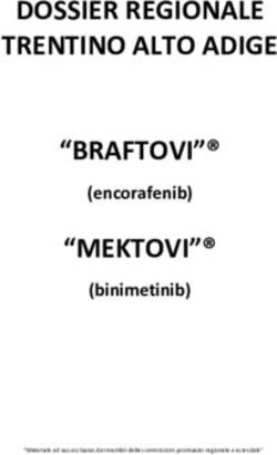 DOSSIER REGIONALE TRENTINO ALTO ADIGE "BRAFTOVI" "MEKTOVI" - (encorafenib) (binimetinib)